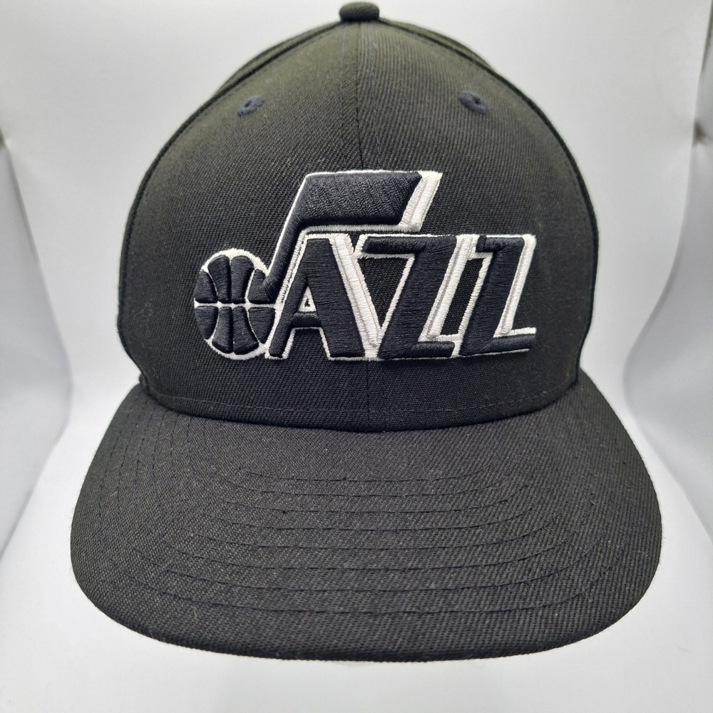 New Era Utah Jazz Hat Mens OSFM Black 9FIFTY Snapback NBA Basketball Cap